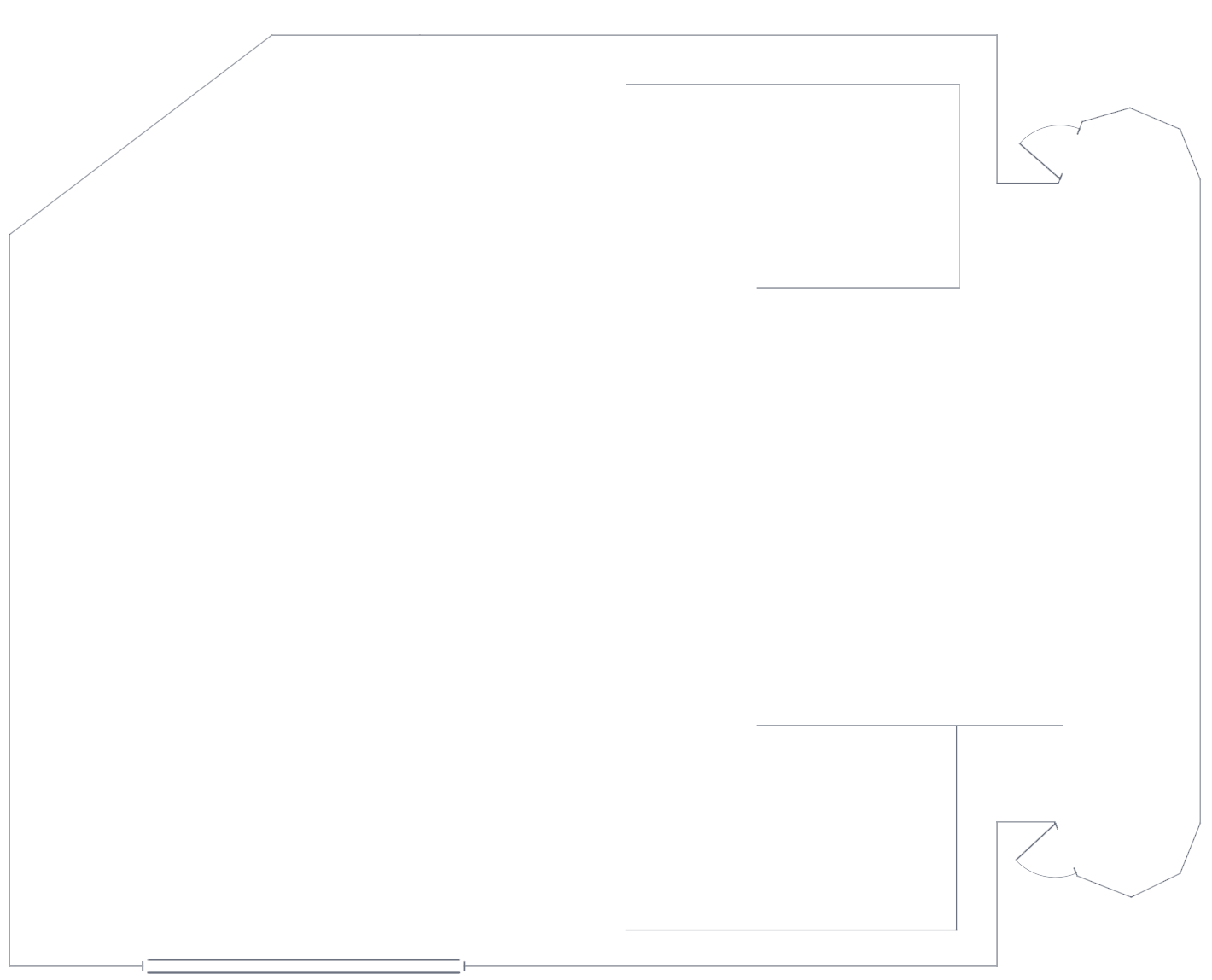Clean wall and set layout created in Coverage Schematic